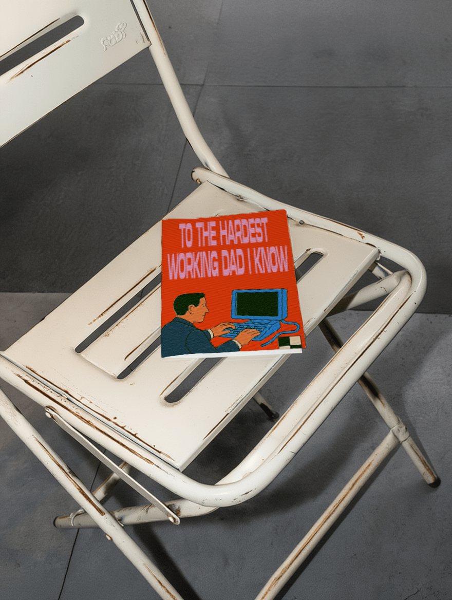 Hardest Working Dad Card mockup 2