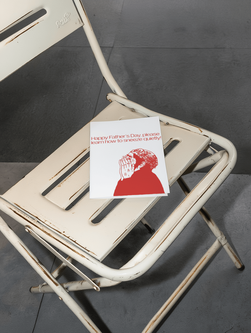 Loud Sneeze Father's Day Card mockup 2