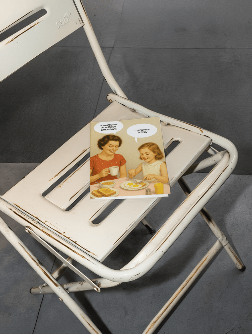 Funny Proud to Be a Mom Card mockup 2