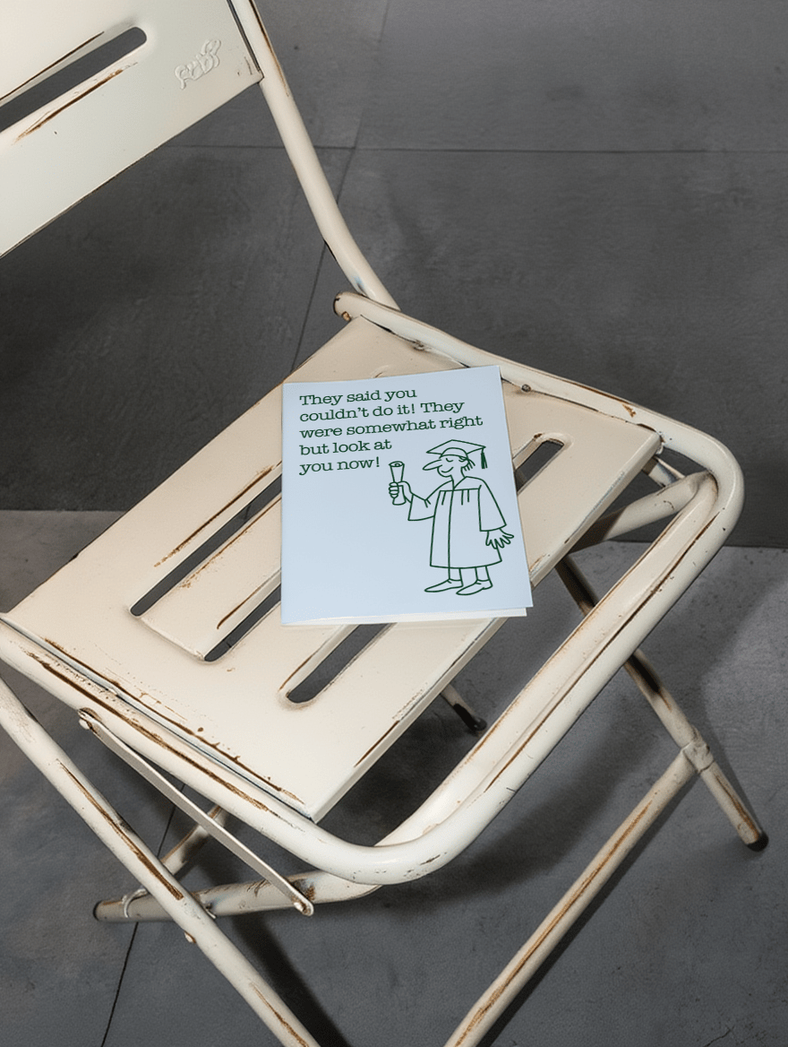 They Said You Couldn’t Do It Graduation Card mockup 2