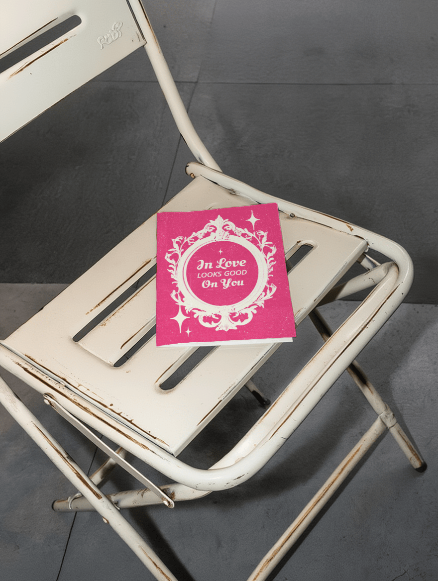 In Love Looks Good on You Valentine Card mockup 2