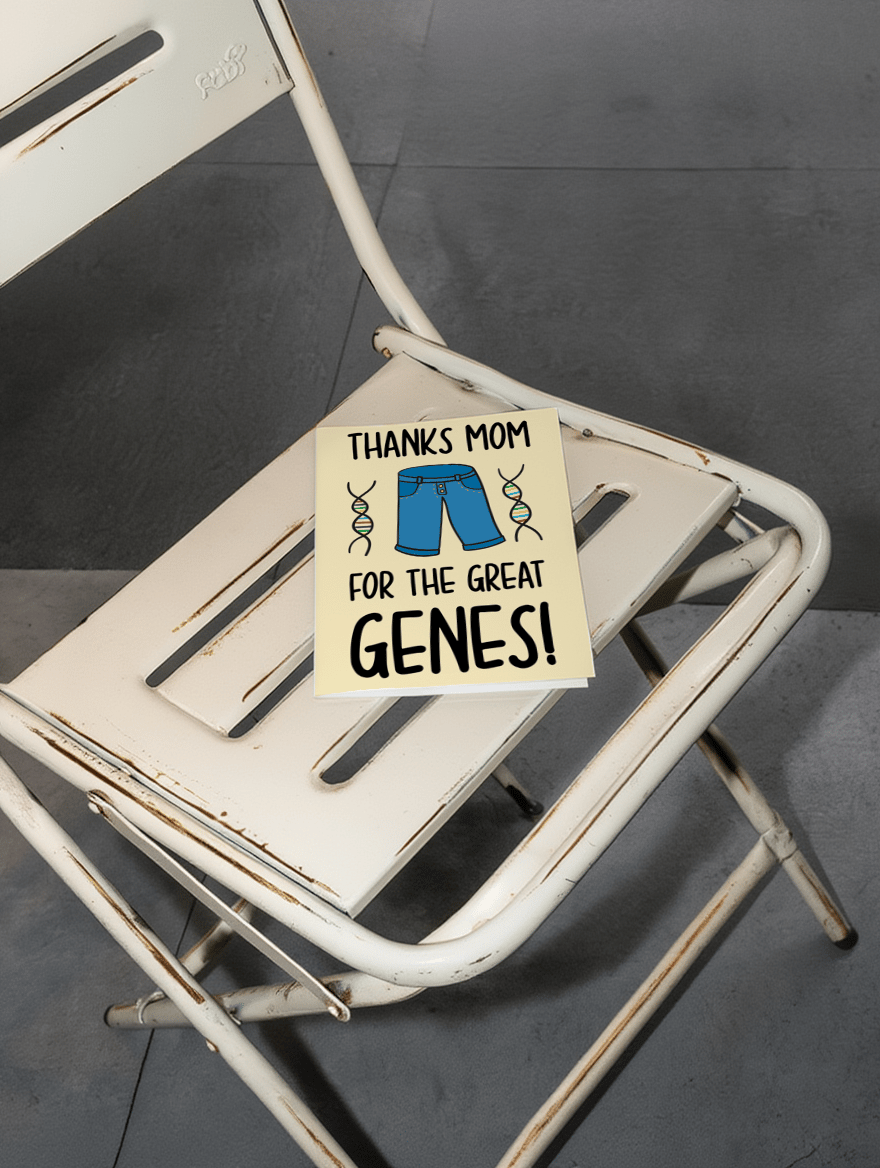 Thanks Mom for the Great Genes Card mockup 2
