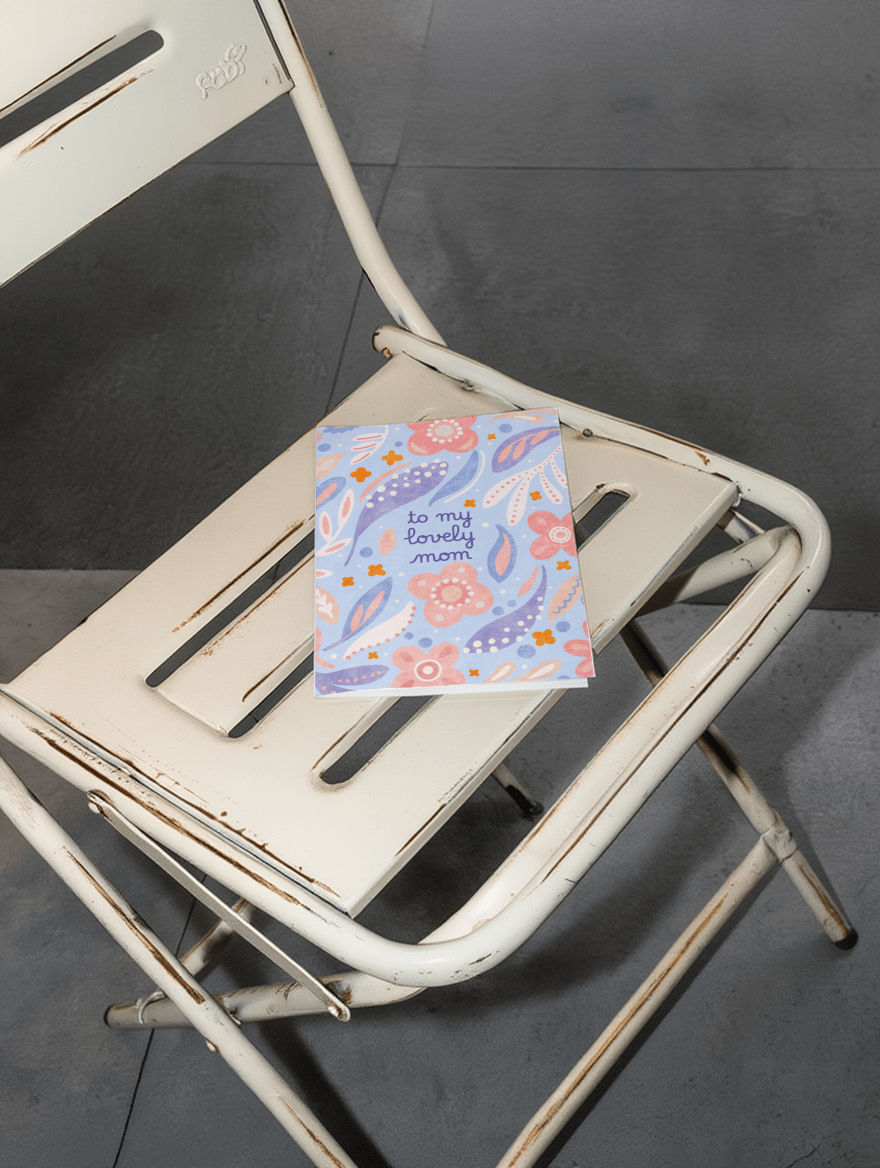 To My Lovely Mom Floral Card mockup 2