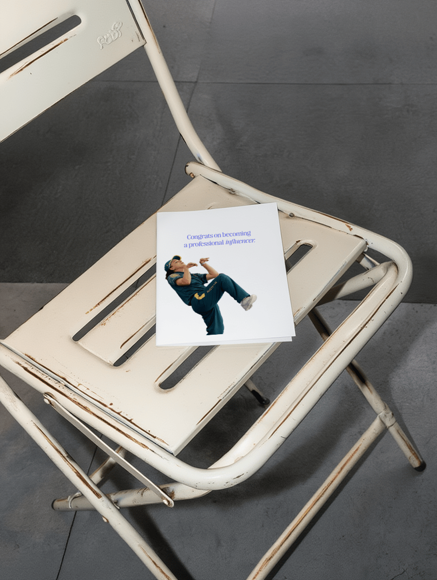 Congrats on Becoming a Professional Influencer Card mockup 2