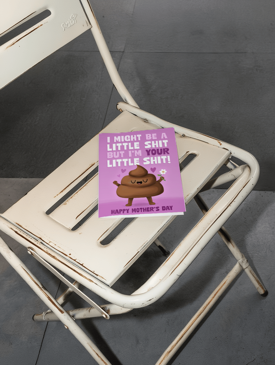 Little Shit Mother's Day Card mockup 2
