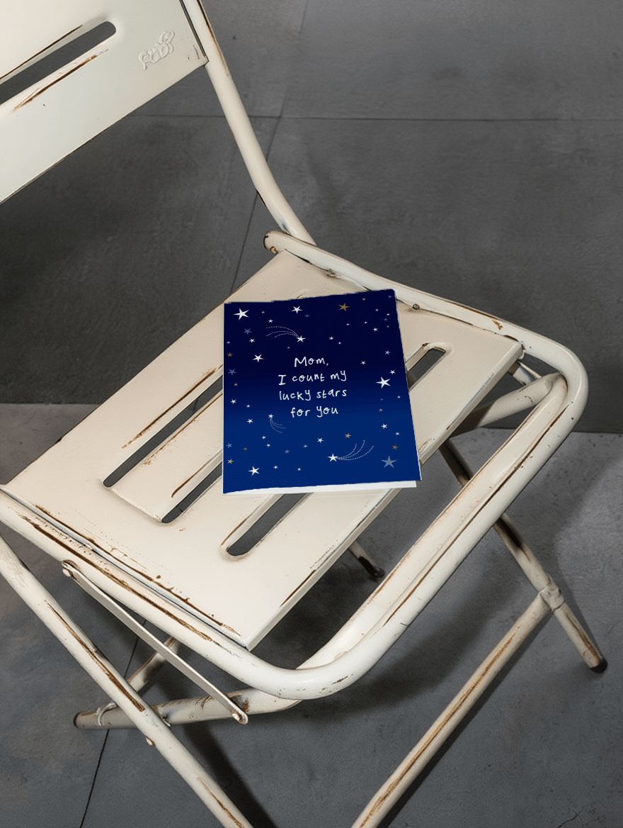 Count My Lucky Stars Mom Card mockup 2