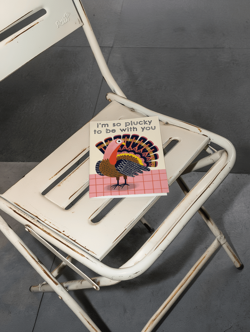 Plucky to Be with You Card mockup 2