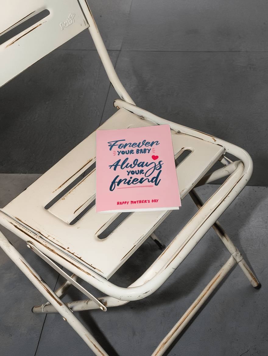 Forever Your Baby Always Your Friend Card mockup 2