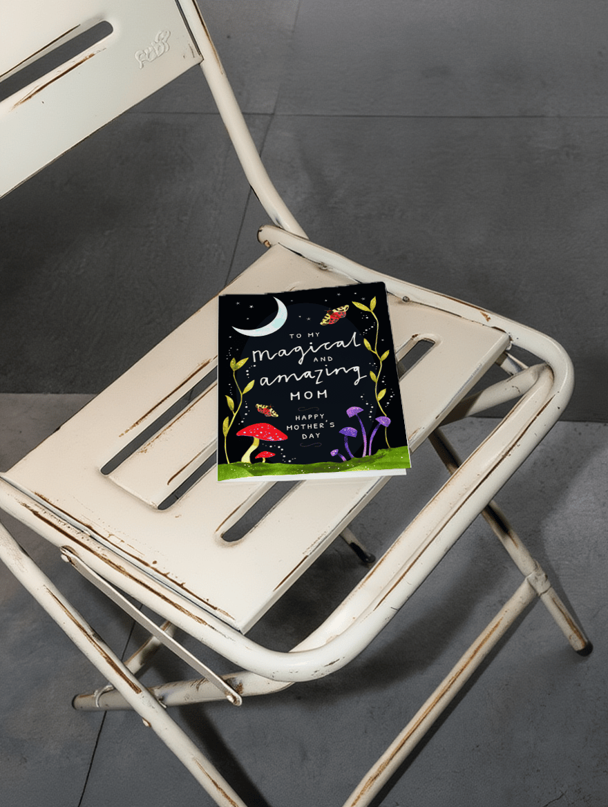 Magical and Amazing Mom Card mockup 2