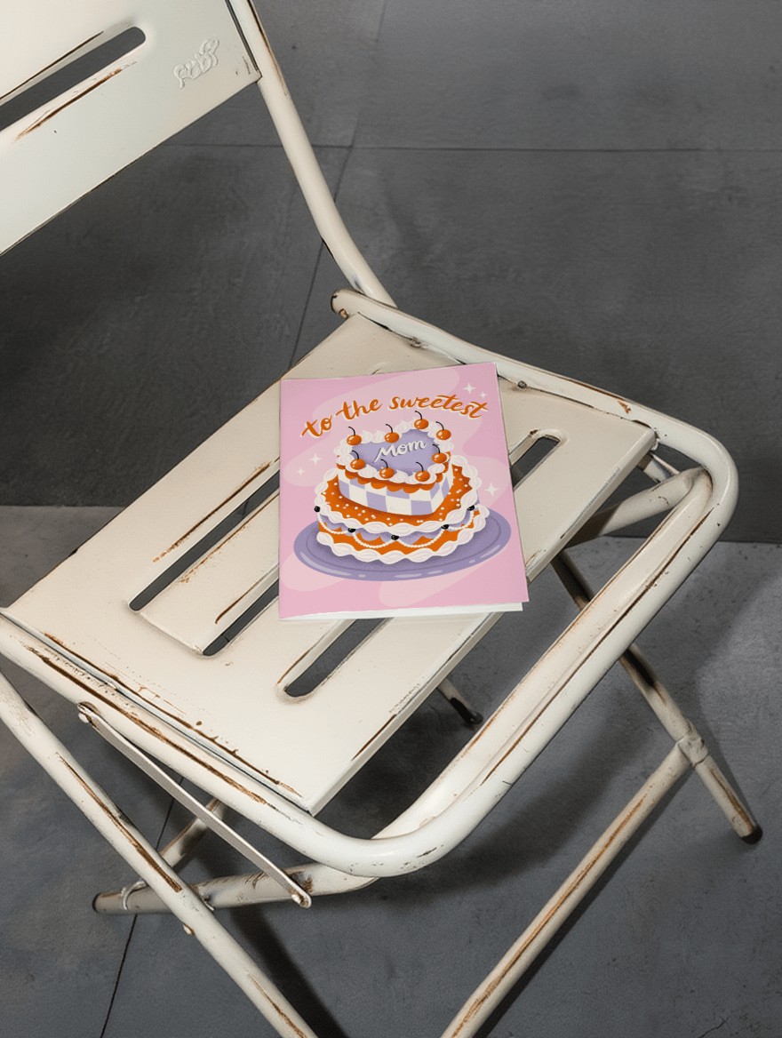 Sweetest Mom Cake Card mockup 2