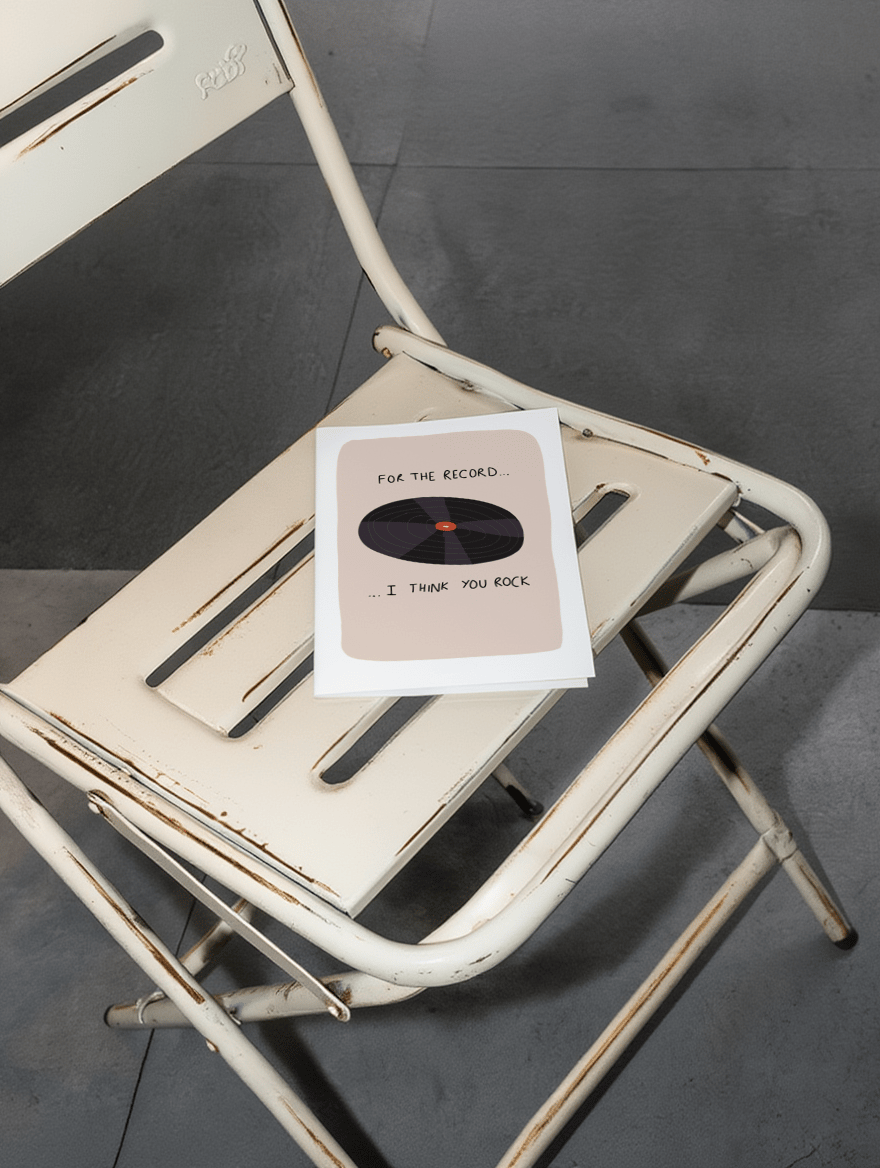 For the Record Vinyl Card mockup 2