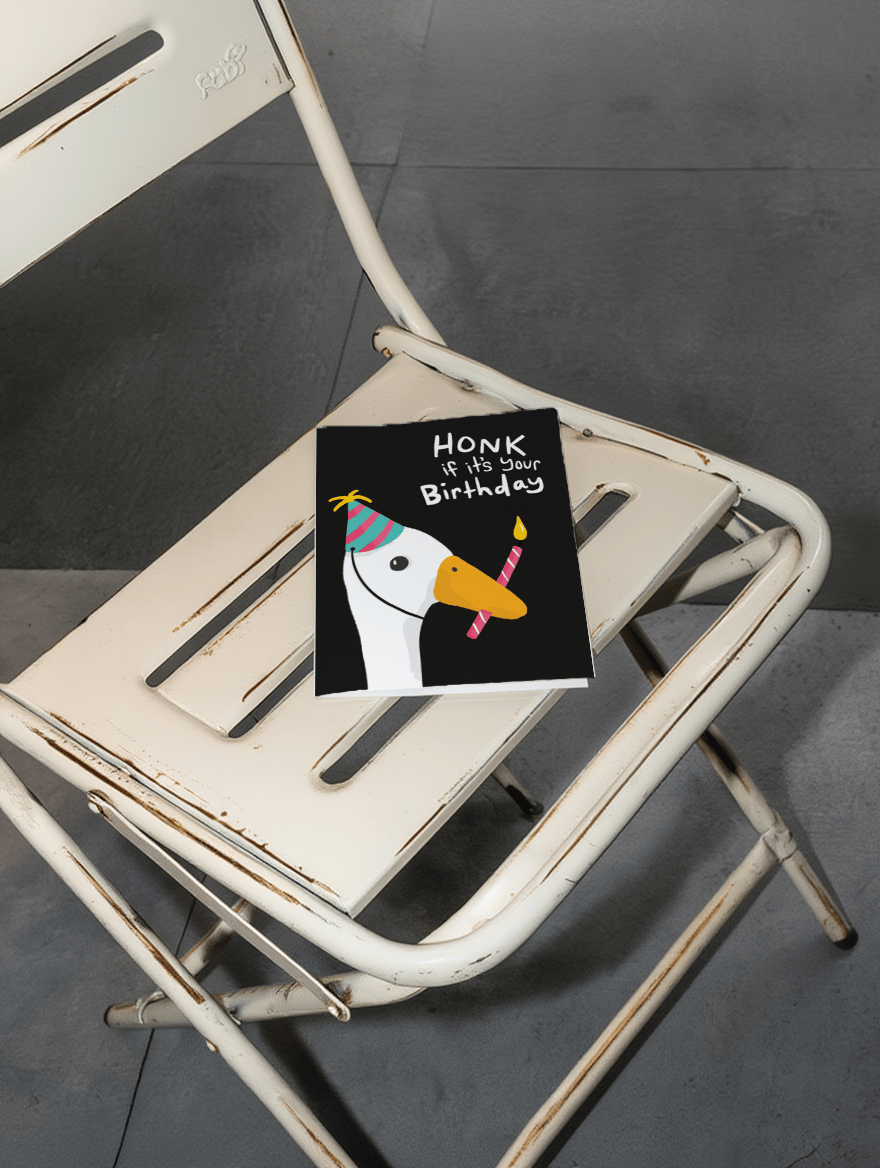 Goose Honk Birthday Card mockup 2