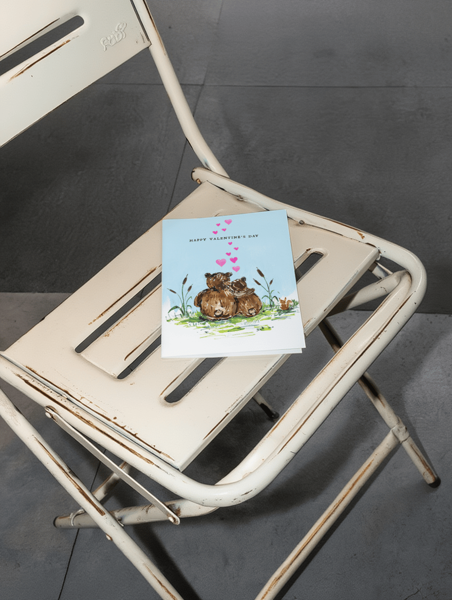 Two Bears Valentine's Day Card mockup 2