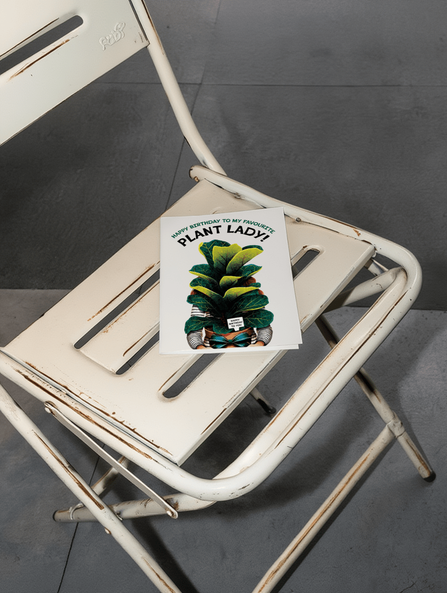 Plant Lady Birthday Card mockup 2