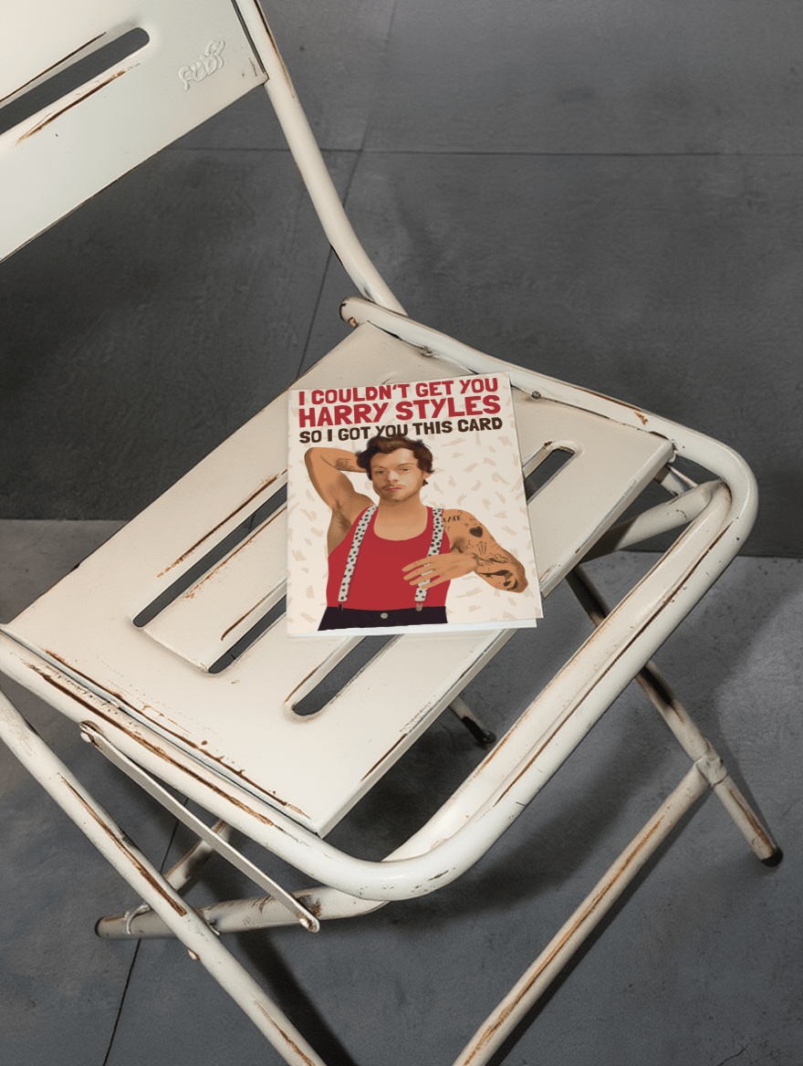 Harry Styles Birthday Humor Card mockup 2