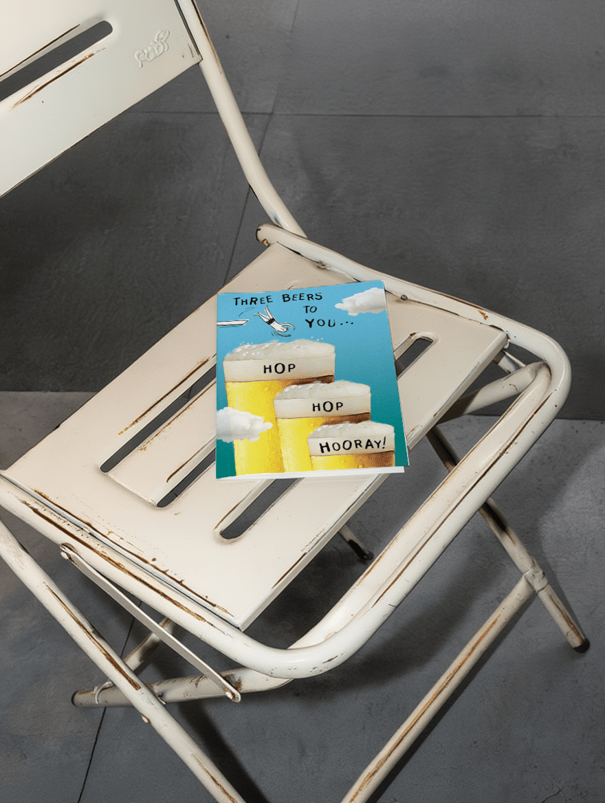 Three Beers to You Card mockup 1