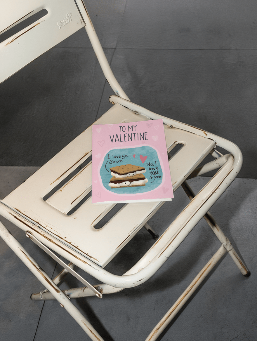 S'more Love Valentine's Card mockup 2