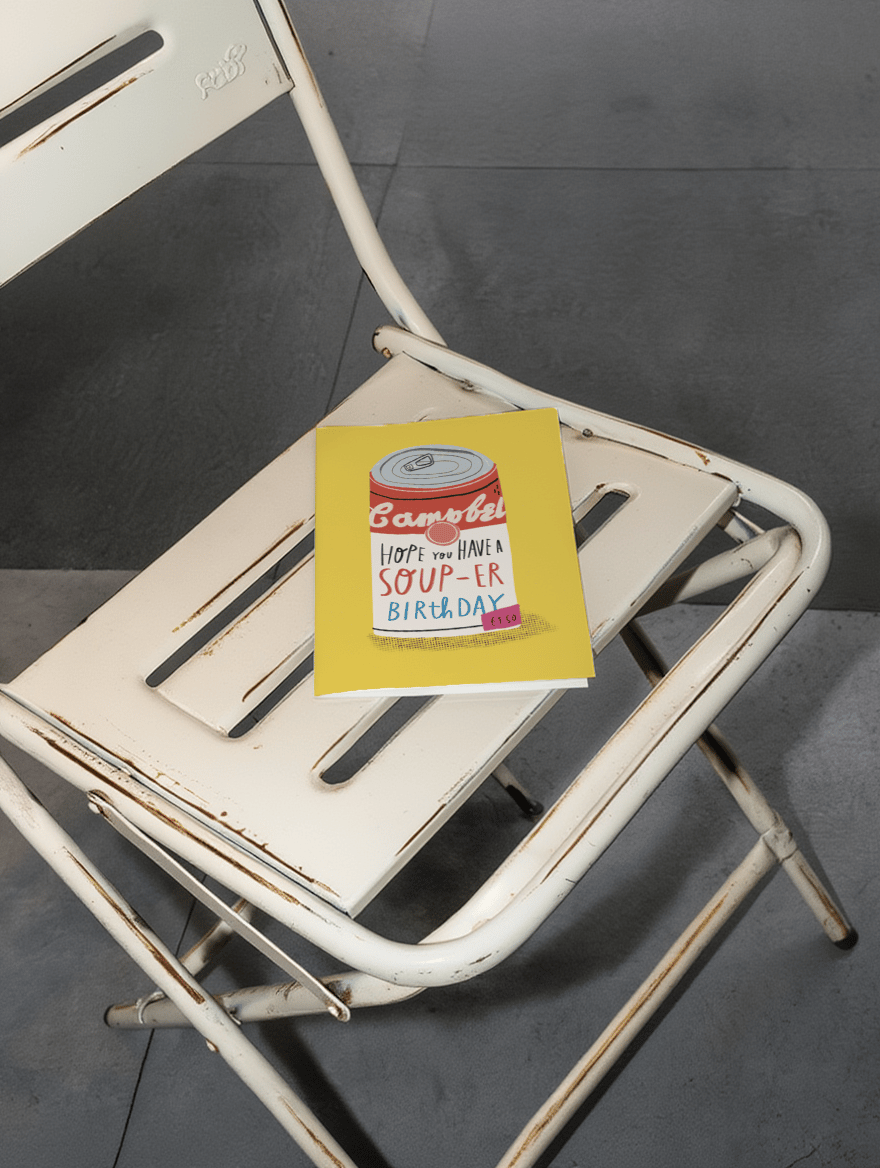 Soup-er Birthday Card mockup 2