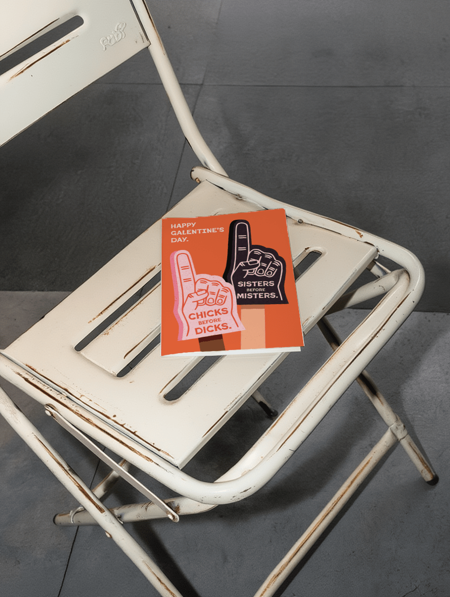 Happy Galentine's Day Foam Finger mockup 2