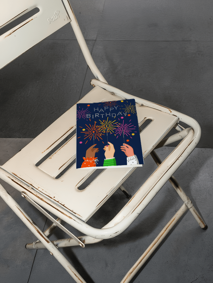 Happy Birthday Fireworks mockup 2