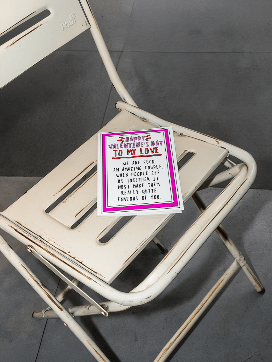 Envious of You Valentine's Day Card mockup 2