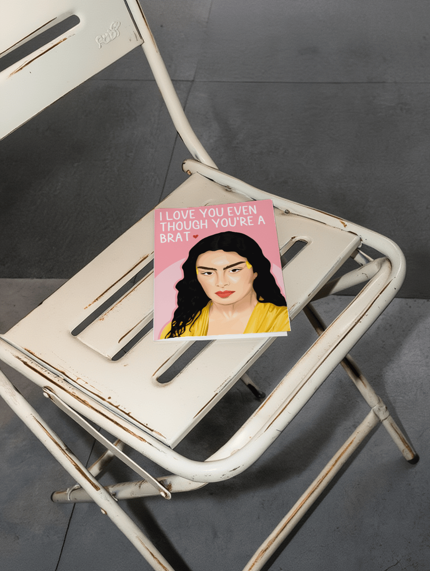 Brat Valentine's Day Card mockup 2