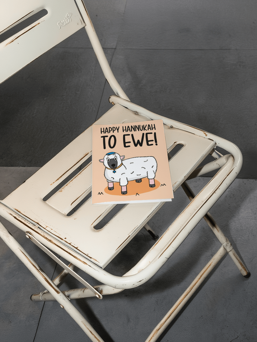 Happy Hanukkah To Ewe mockup 2