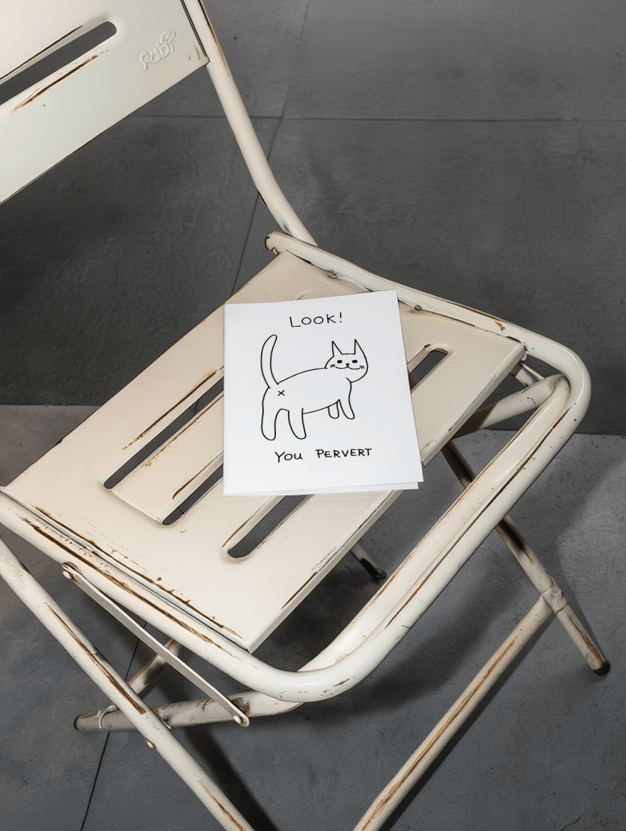 Look You Pervert Cat mockup 2
