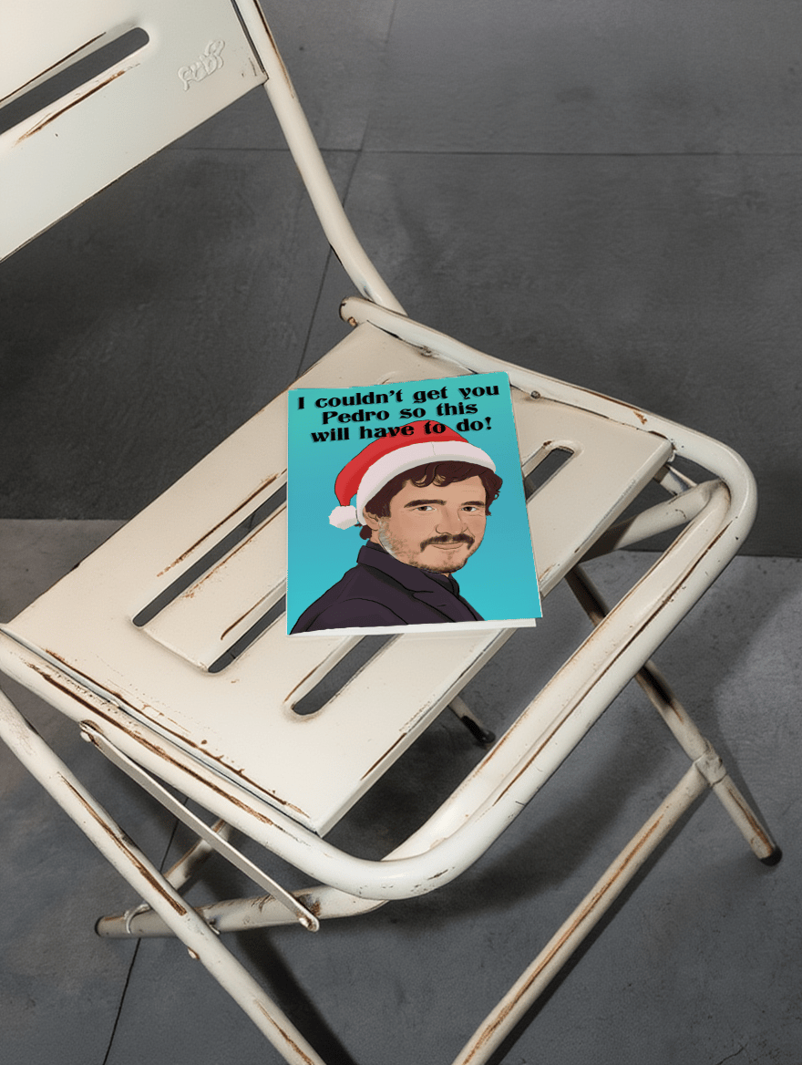 Pedro Pascal Christmas mockup 2