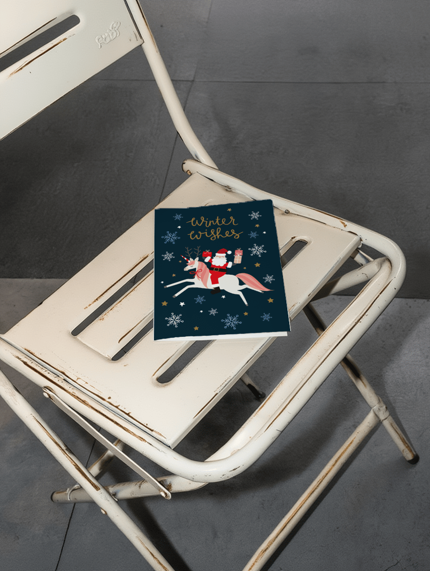 Santa Unicorn Winter Wishes mockup 2