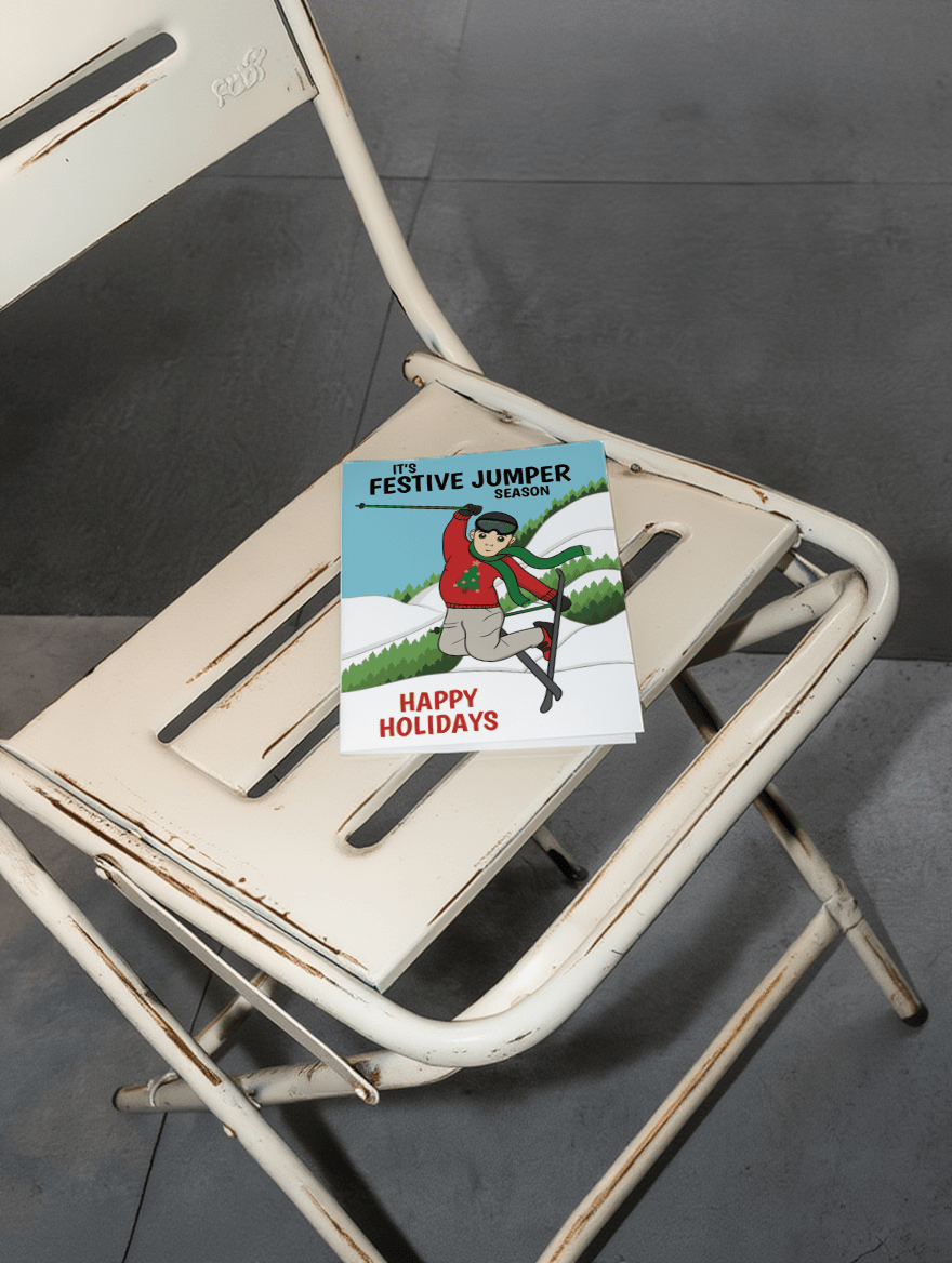Festive Jumper Skiing mockup 2