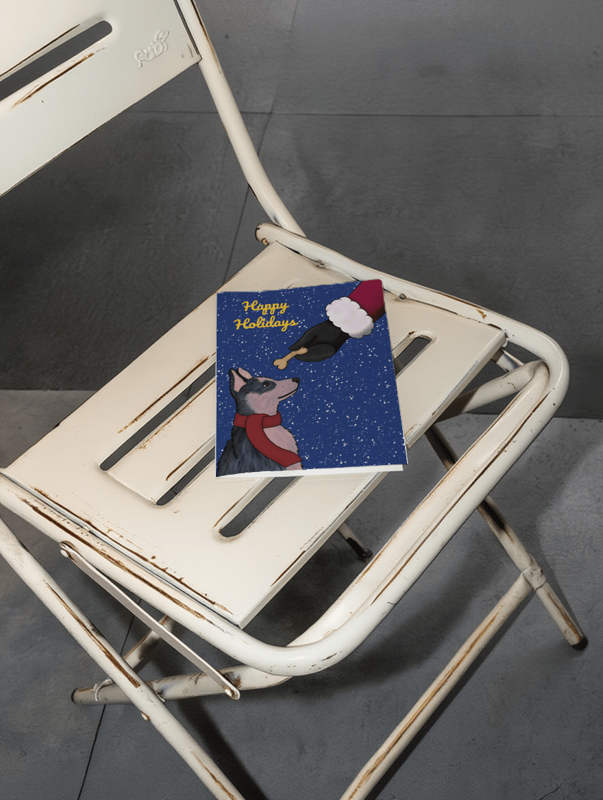 Happy Holidays Dog mockup 2