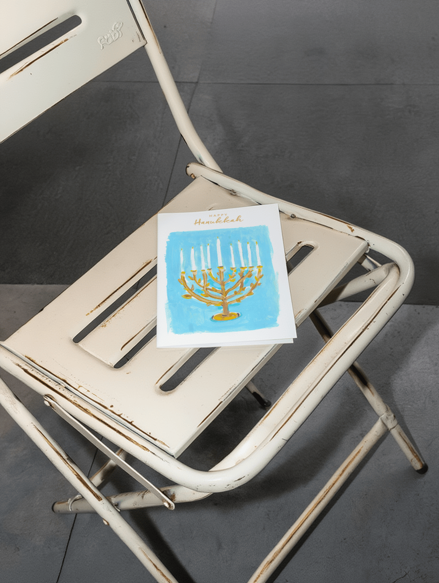 Happy Hanukkah Branch Menorah mockup 2