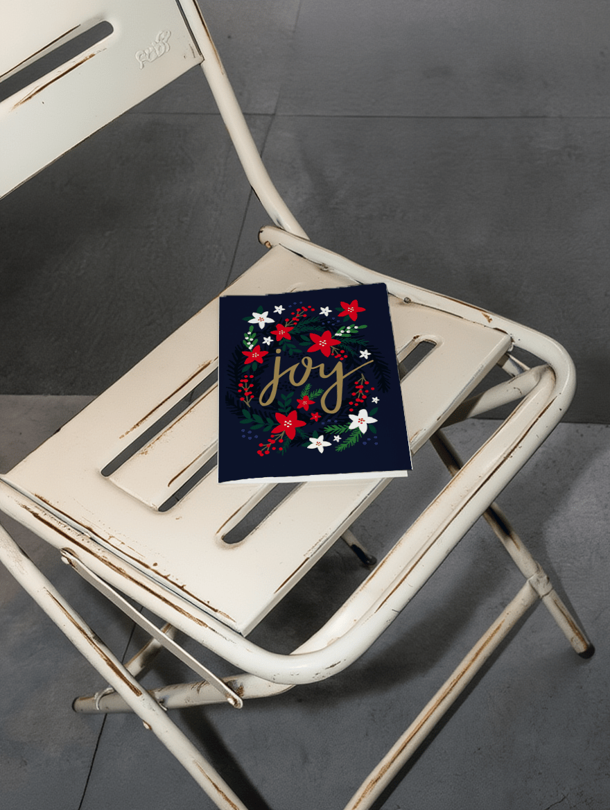 Joyful Floral Wreath mockup 2