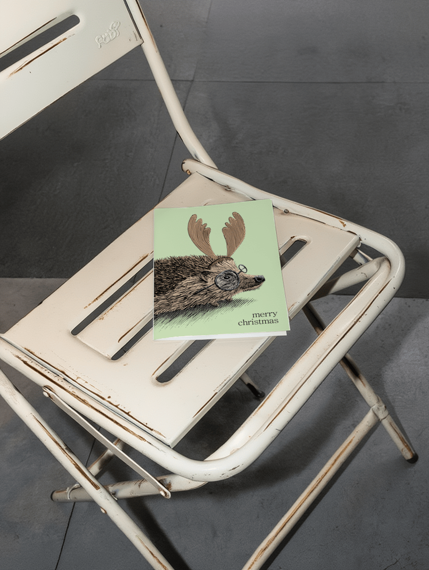 Holiday Hedgehog Christmas mockup 2