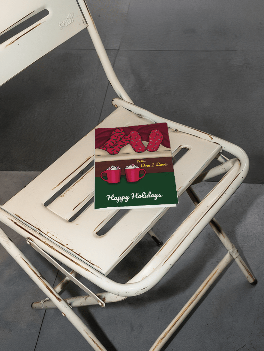 Romantic Holiday Socks And Cocoa mockup 2