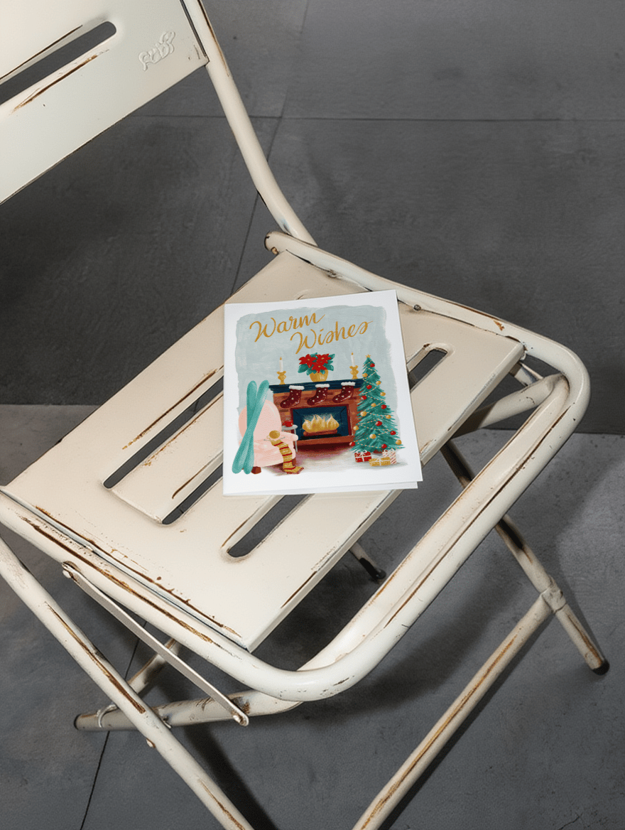 Warm Wishes by the Fireside mockup 2