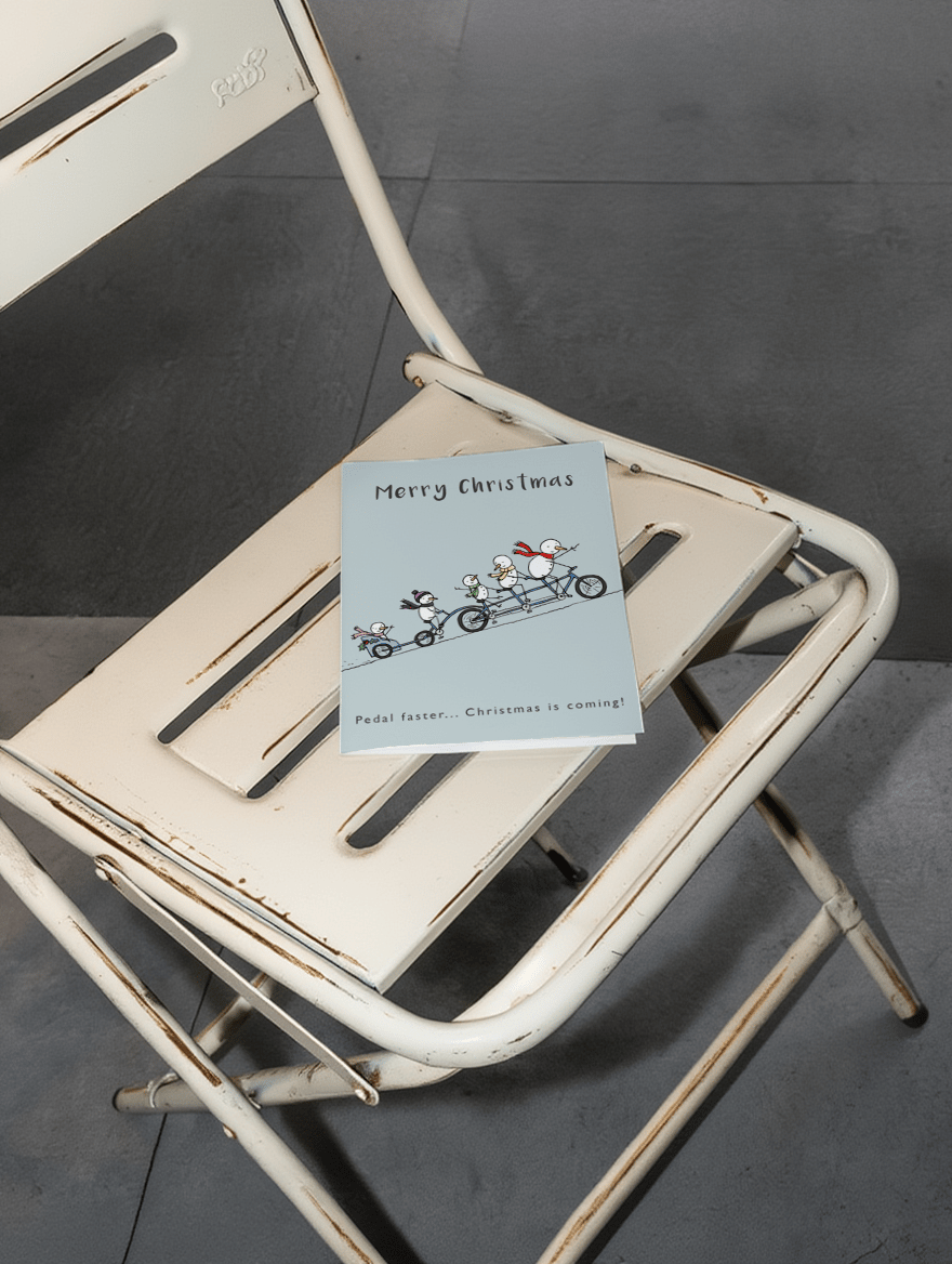 Pedal Faster... Christmas is Coming! mockup 2