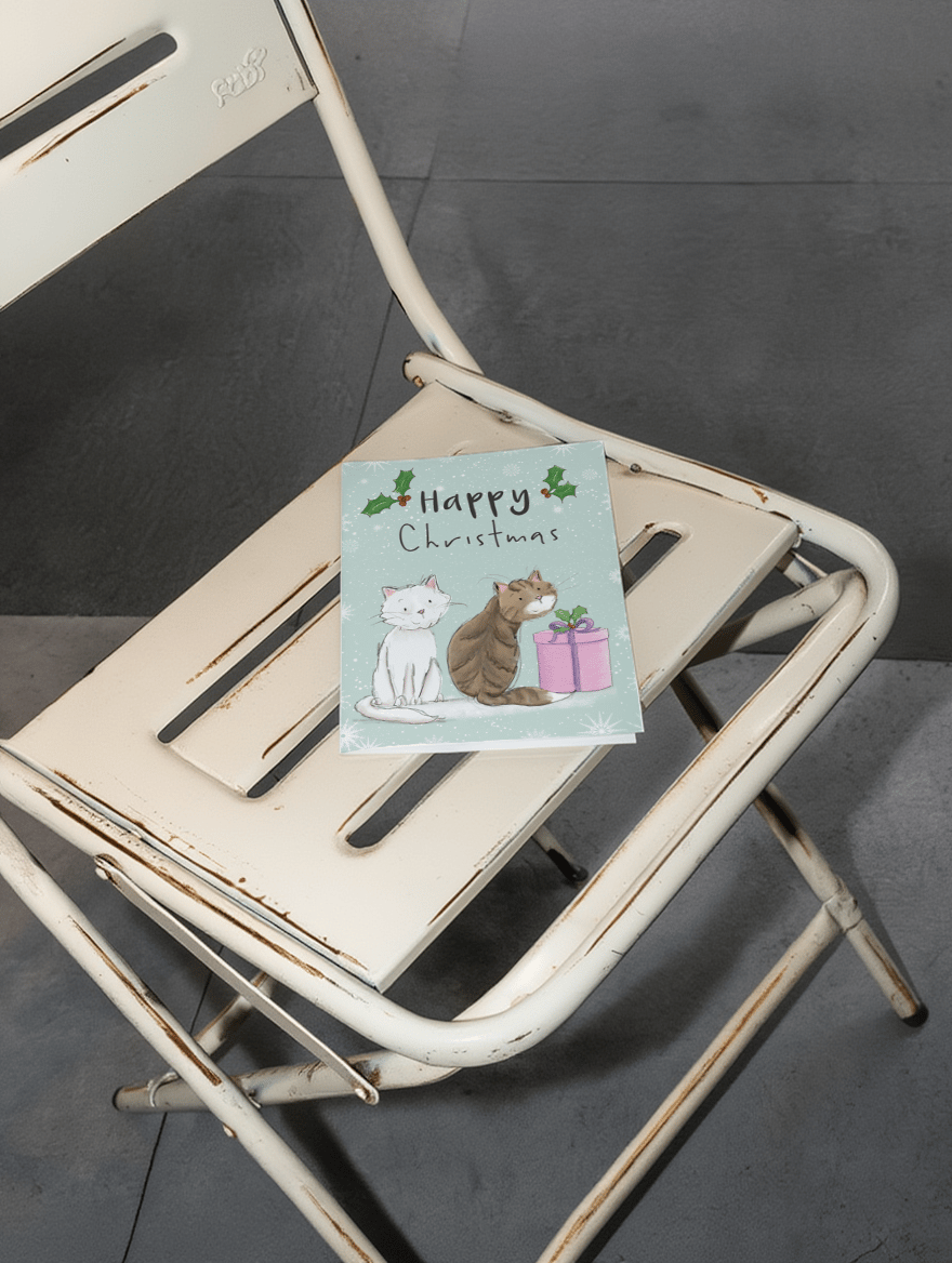 Happy Christmas Cats mockup 2