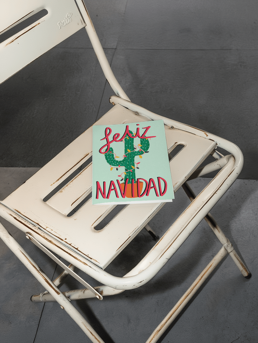 Feliz Navidad Cactus mockup 2