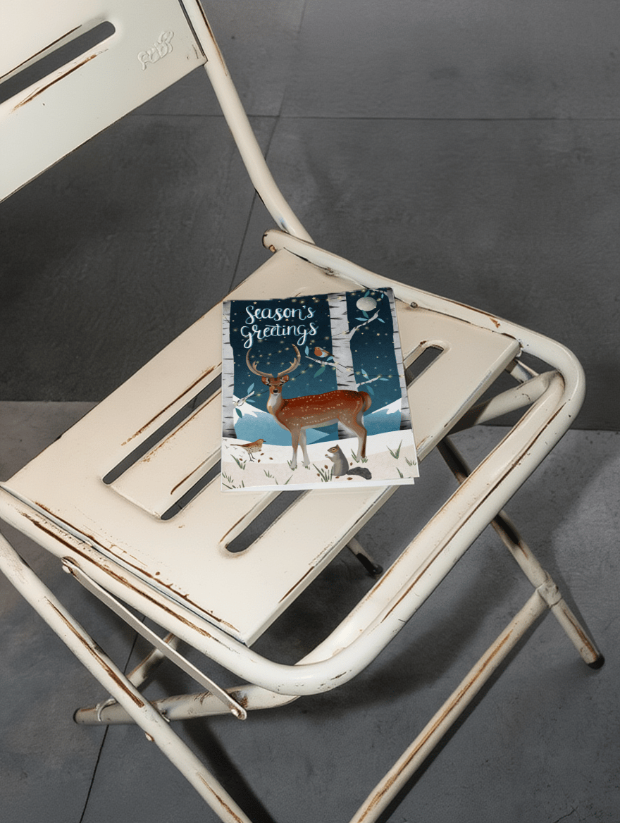 Season's Greetings Deer mockup 2