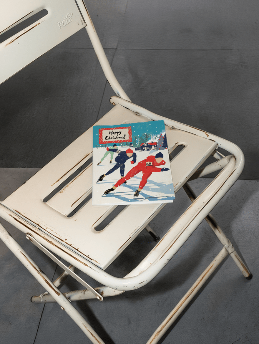 Winter Speed Skating Christmas mockup 2