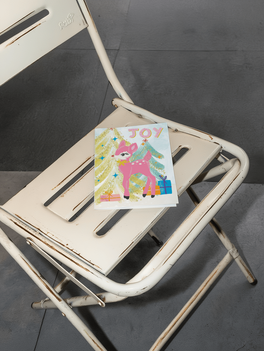 Pink Reindeer Joy Christmas mockup 2