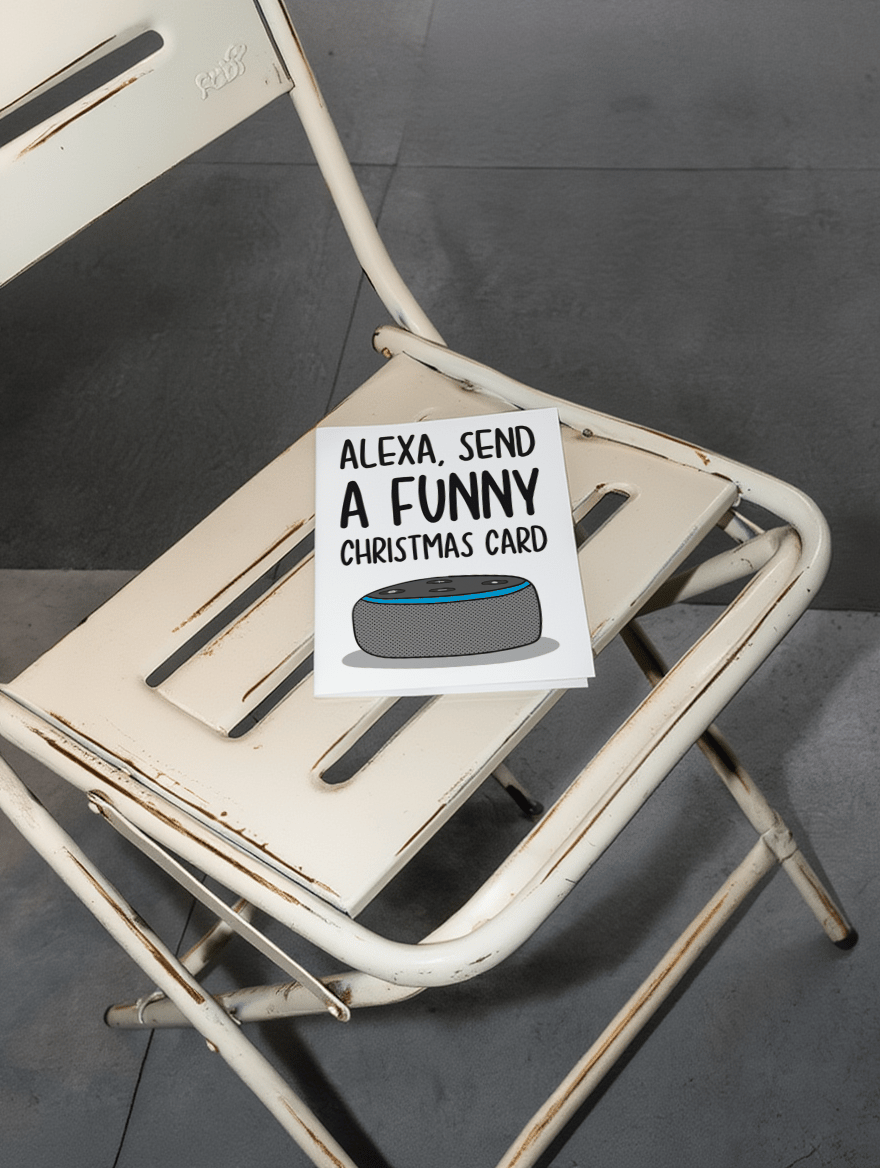 Alexa Funny Christmas Card mockup 2