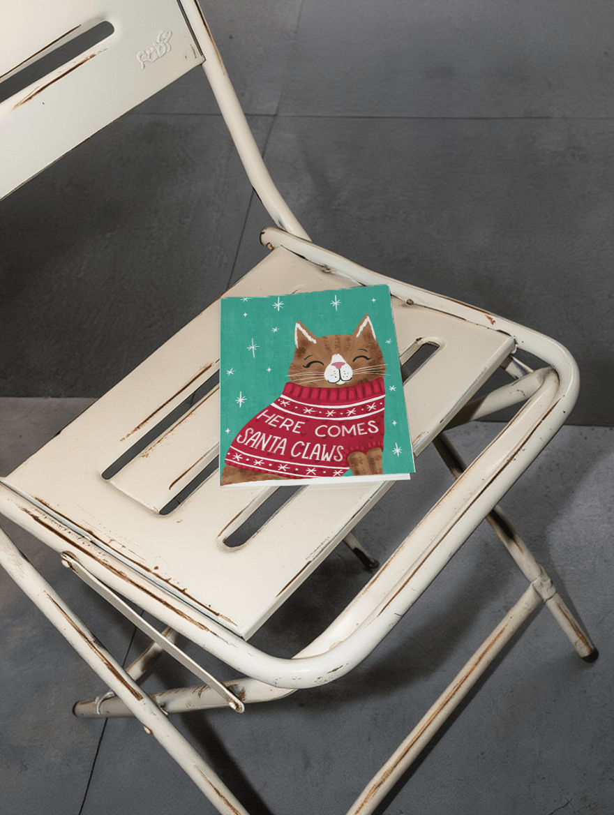 Here Comes Santa Claws mockup 2