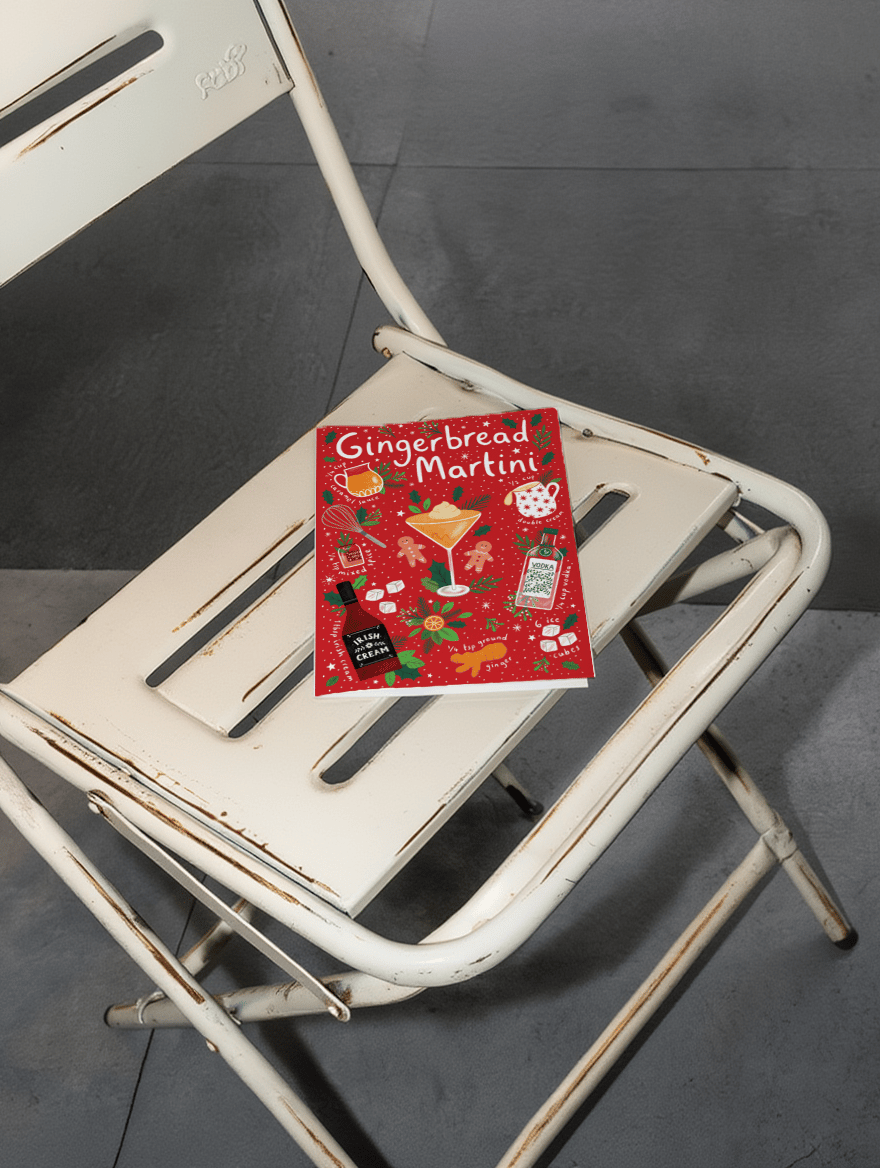 Gingerbread Martini Recipe Illustration mockup 2
