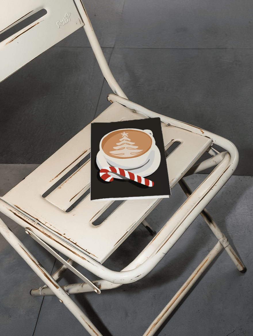Christmas Latte with Candy Cane mockup 2