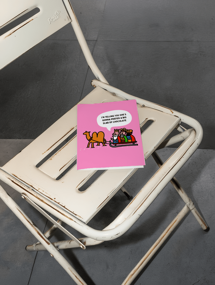 Three Kings Chocolate Card mockup 2