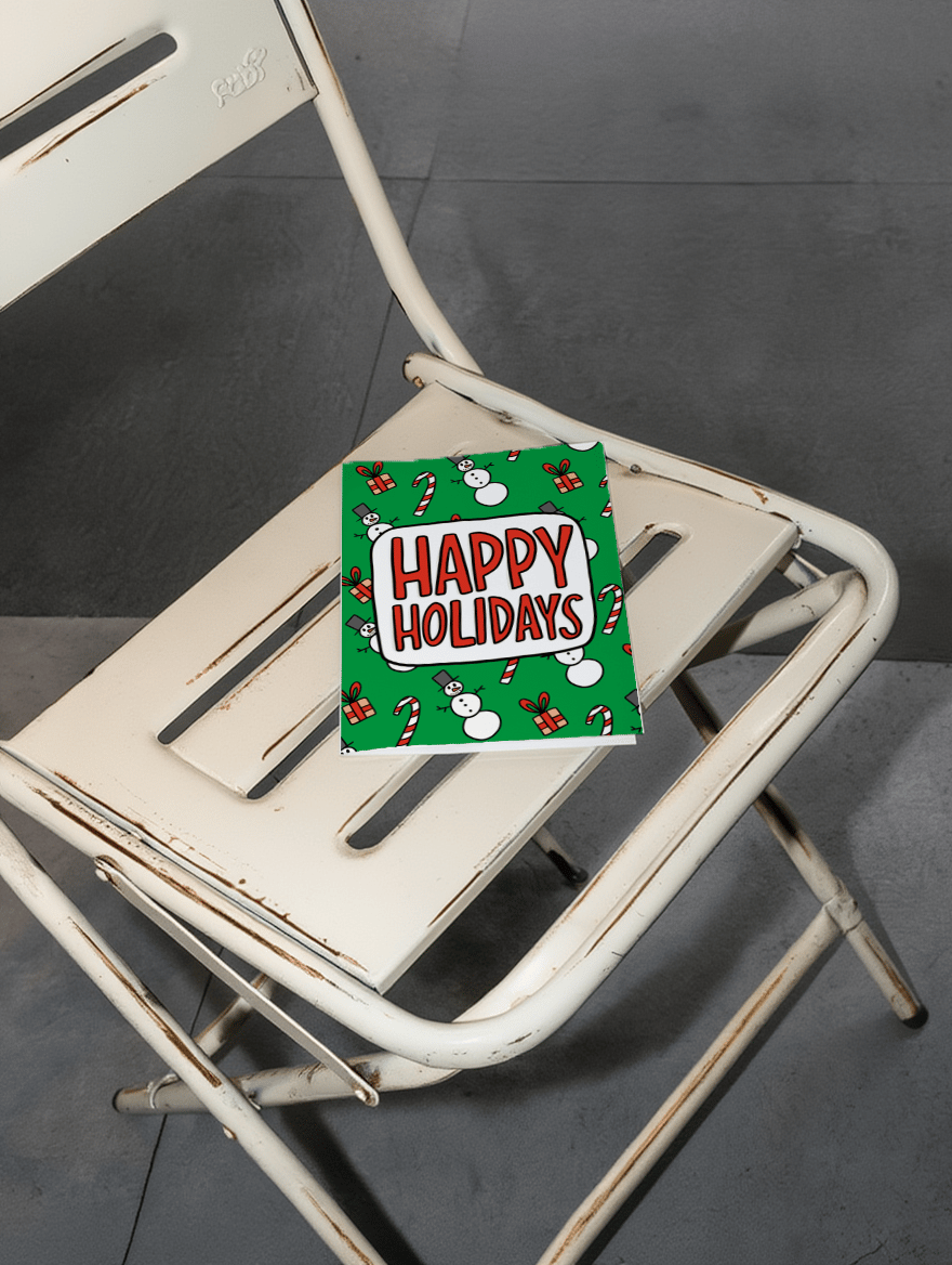 Happy Holidays Christmas Card mockup 1
