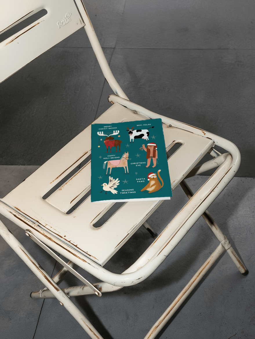 Animal Christmas Pun mockup 2